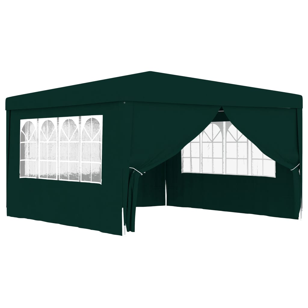 vidaXL Professional Party Tent with Side Walls 13.1'x13.1' Green 0.3 oz/ft²