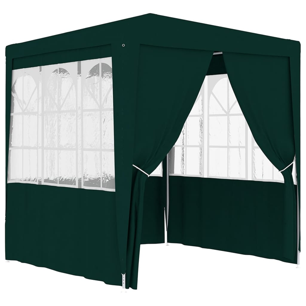 vidaXL Professional Party Tent with Side Walls 6.6'x6.6' Green 0.3 oz/ft²