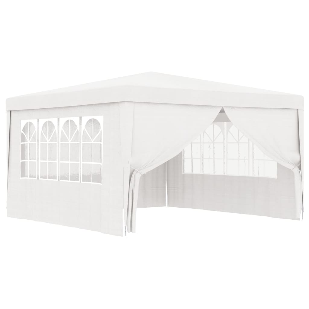 vidaXL Professional Party Tent with Side Walls 13.1'x13.1' White 0.3 oz/ft²