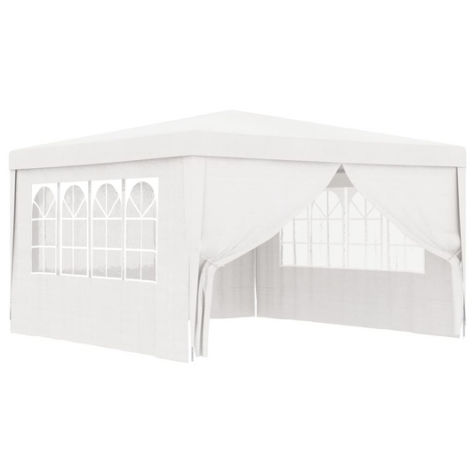 vidaXL Professional Party Tent with Side Walls 13.1'x13.1' White 0.3 oz/ft²