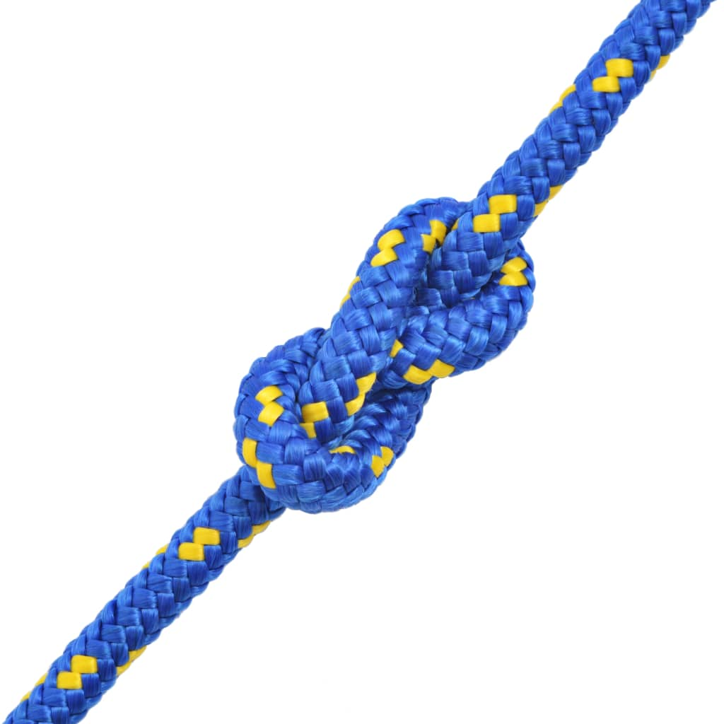 vidaXL Marine Rope Polypropylene 0.47" 1968.5" Blue