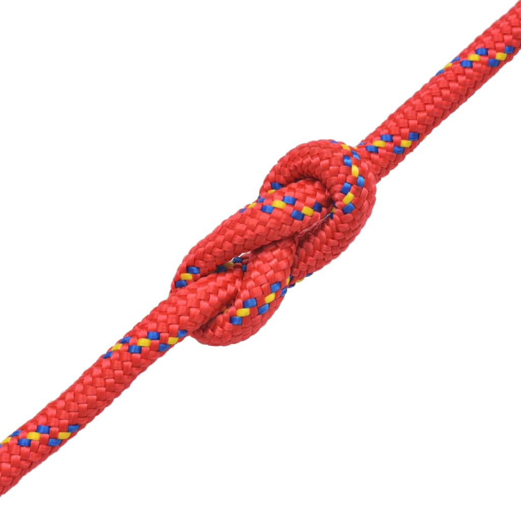 vidaXL Marine Rope Polypropylene 0.47" 1968.5" Red