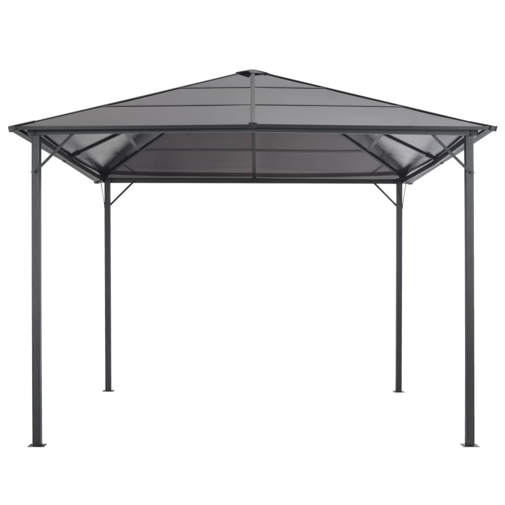 vidaXL Gazebo with Roof Aluminum 9.8'x9.8' Anthracite