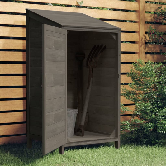 vidaXL Garden Shed Anthracite 21.7"x20.5"x44.1" Solid Wood Fir