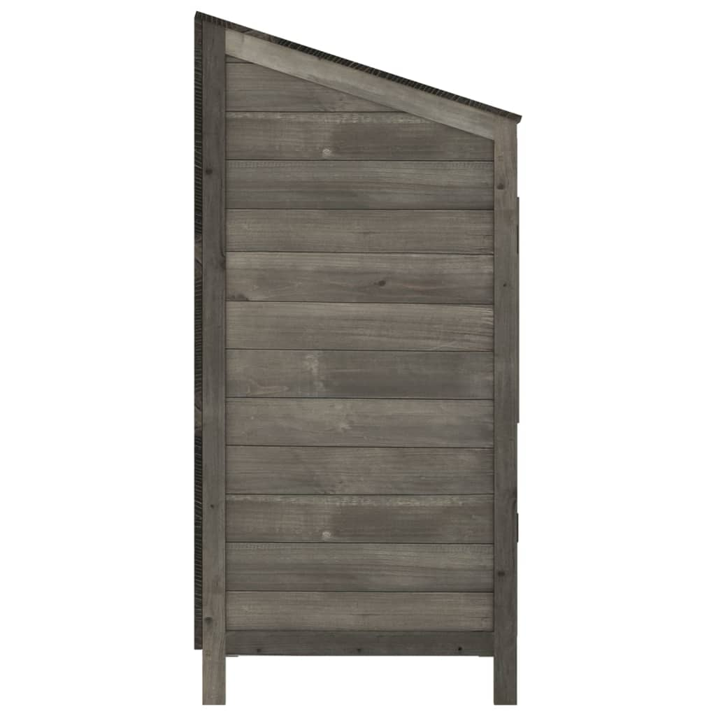 vidaXL Garden Shed Anthracite 21.7"x20.5"x44.1" Solid Wood Fir