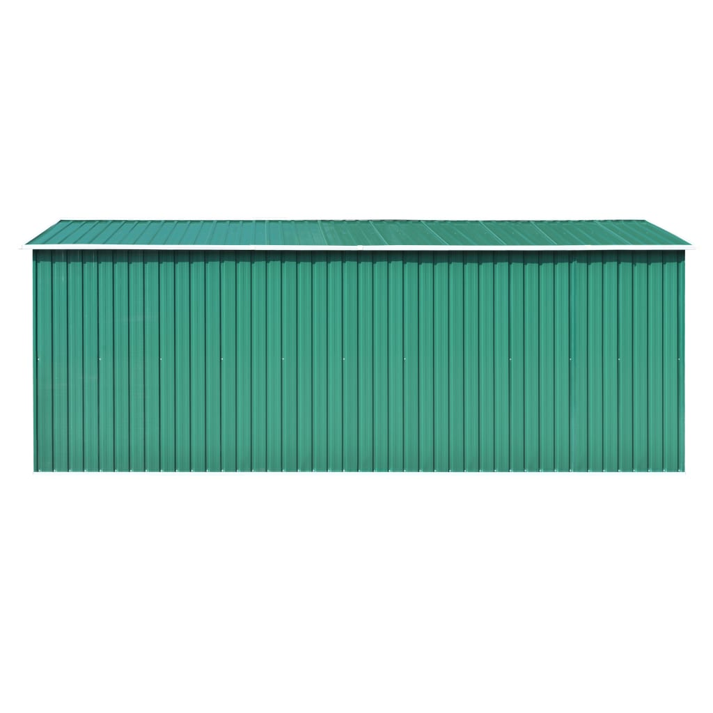 vidaXL Garden Shed 101.2" x 192.5" x 71.3" Metal Green