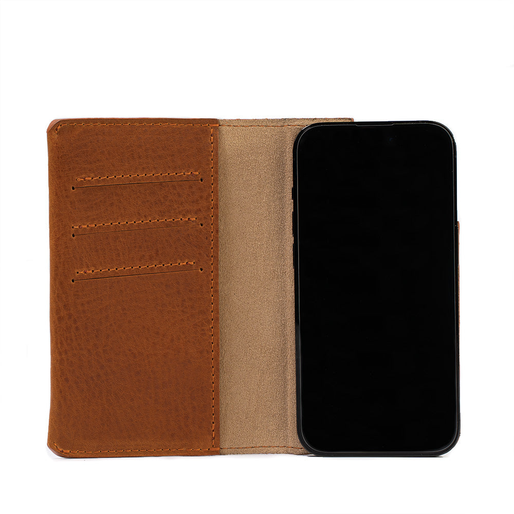 iPhone 12/13 series Leather Folio Case Wallet with MagSafe - The Minimalist 1.0