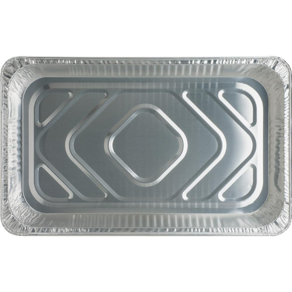 Genuine Joe Full-size Disposable Aluminum Pan - Cooking, Serving - Disposable - Silver - Aluminum Body - 50 / Carton