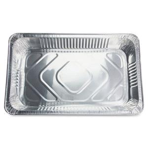 Genuine Joe Full-size Disposable Aluminum Pan - Cooking, Serving - Disposable - Silver - Aluminum Body - 50 / Carton