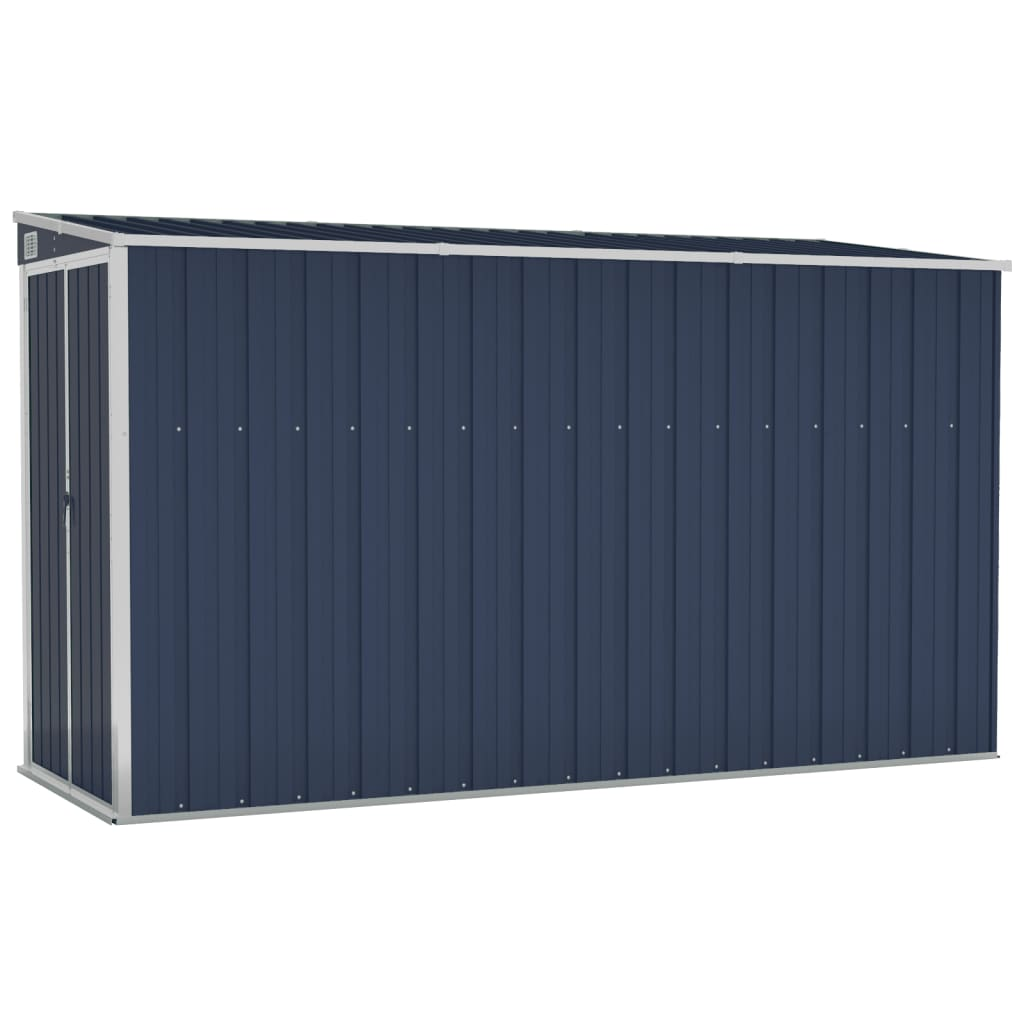 vidaXL Wall-mounted Garden Shed Anthracite 46.5"x113.4"x70.1" Steel