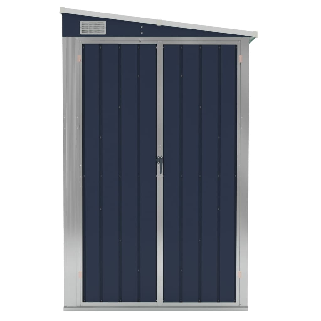 vidaXL Wall-mounted Garden Shed Anthracite 46.5"x113.4"x70.1" Steel