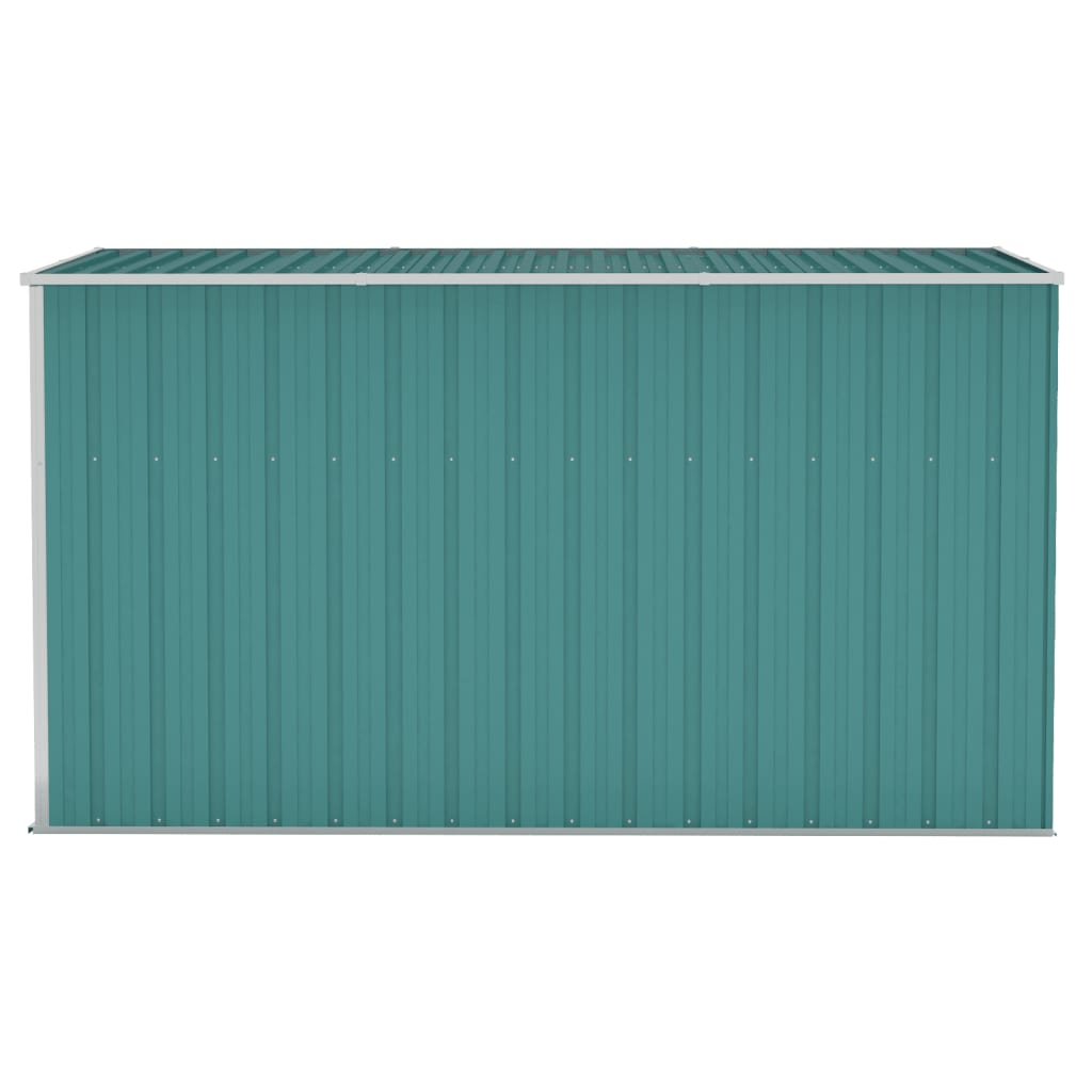 vidaXL Wall-mounted Garden Shed Green 46.5"x113.4"x70.1" Galvanized Steel