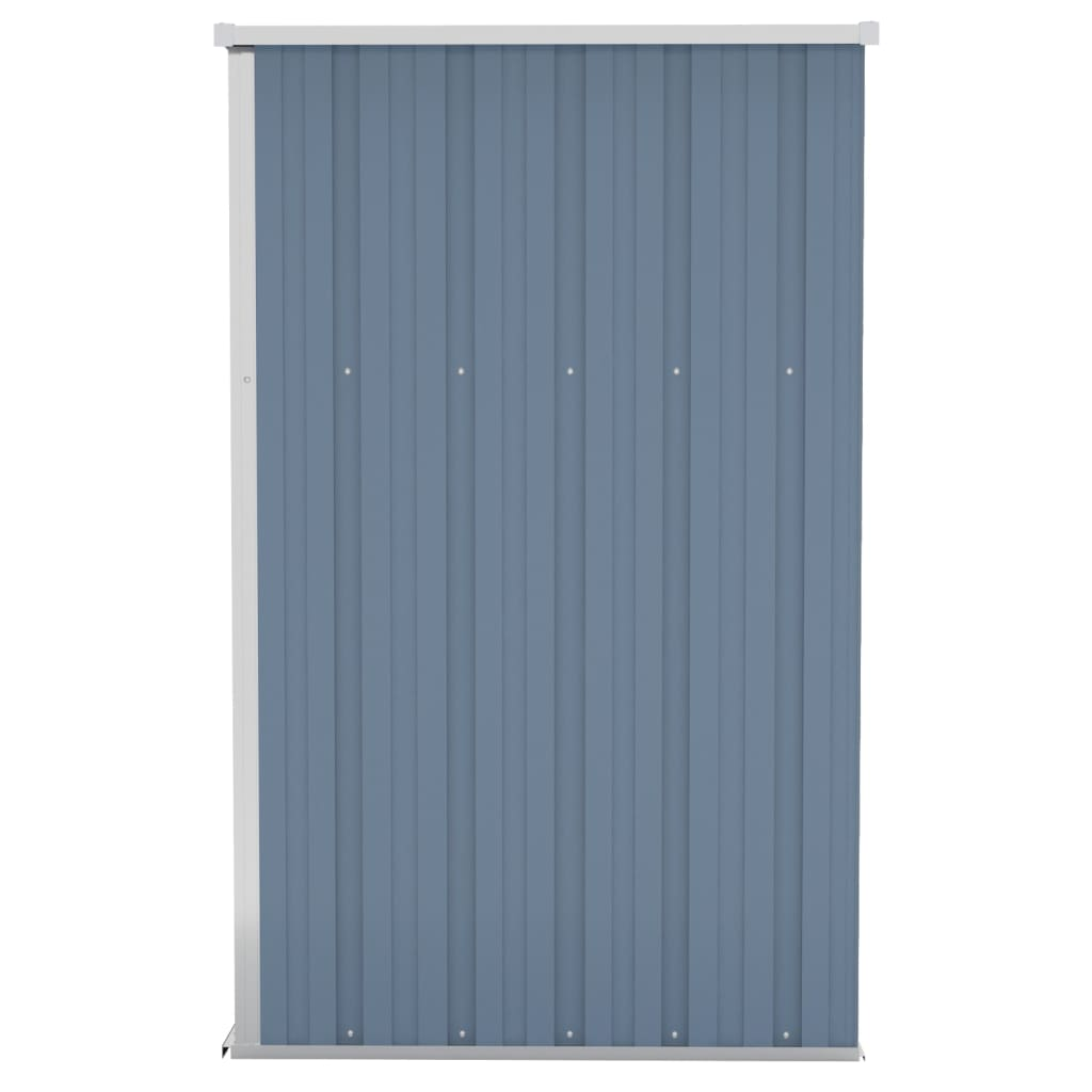 vidaXL Wall-mounted Garden Shed Gray 46.5"x39.4"x70.1" Galvanized Steel