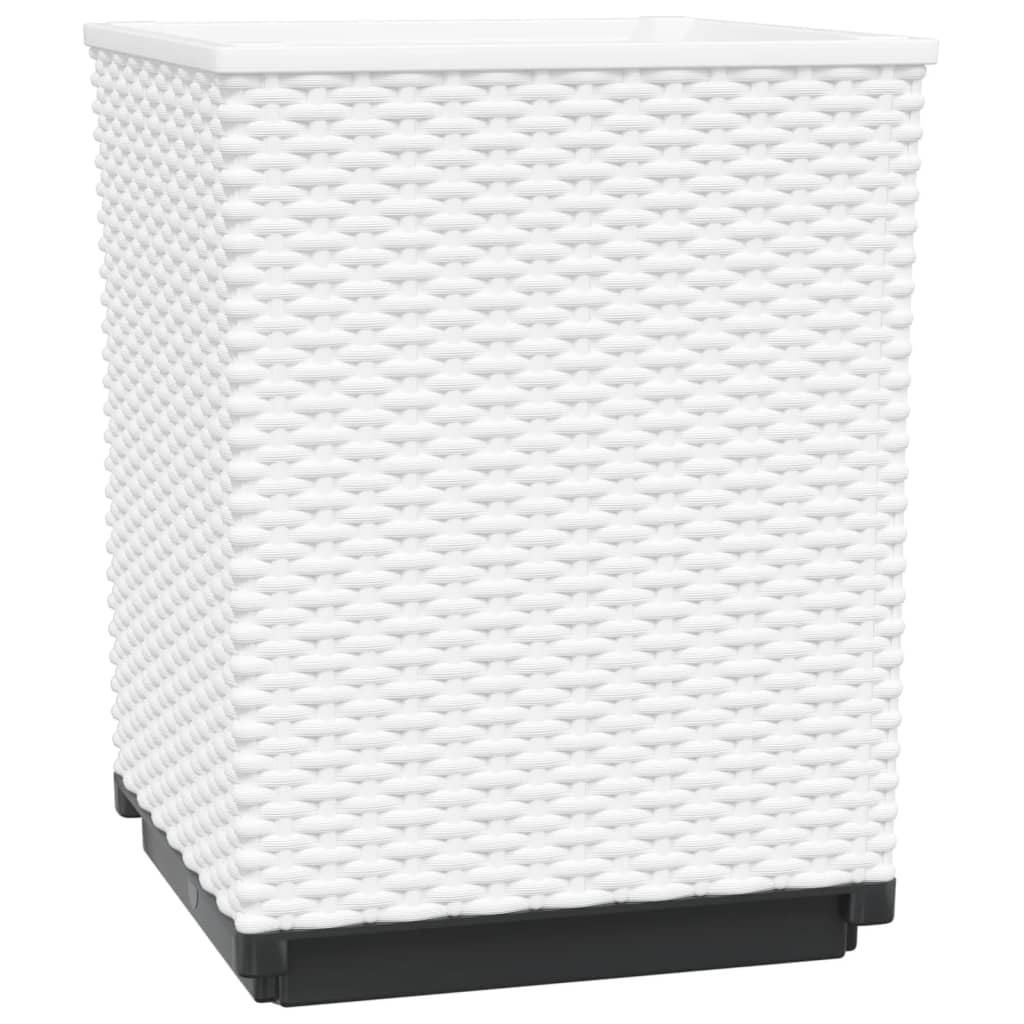 vidaXL Planters 2 pcs White 11.8"x11.8"x14.6" Polypropylene