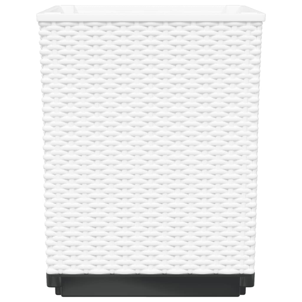 vidaXL Planters 2 pcs White 11.8"x11.8"x14.6" Polypropylene