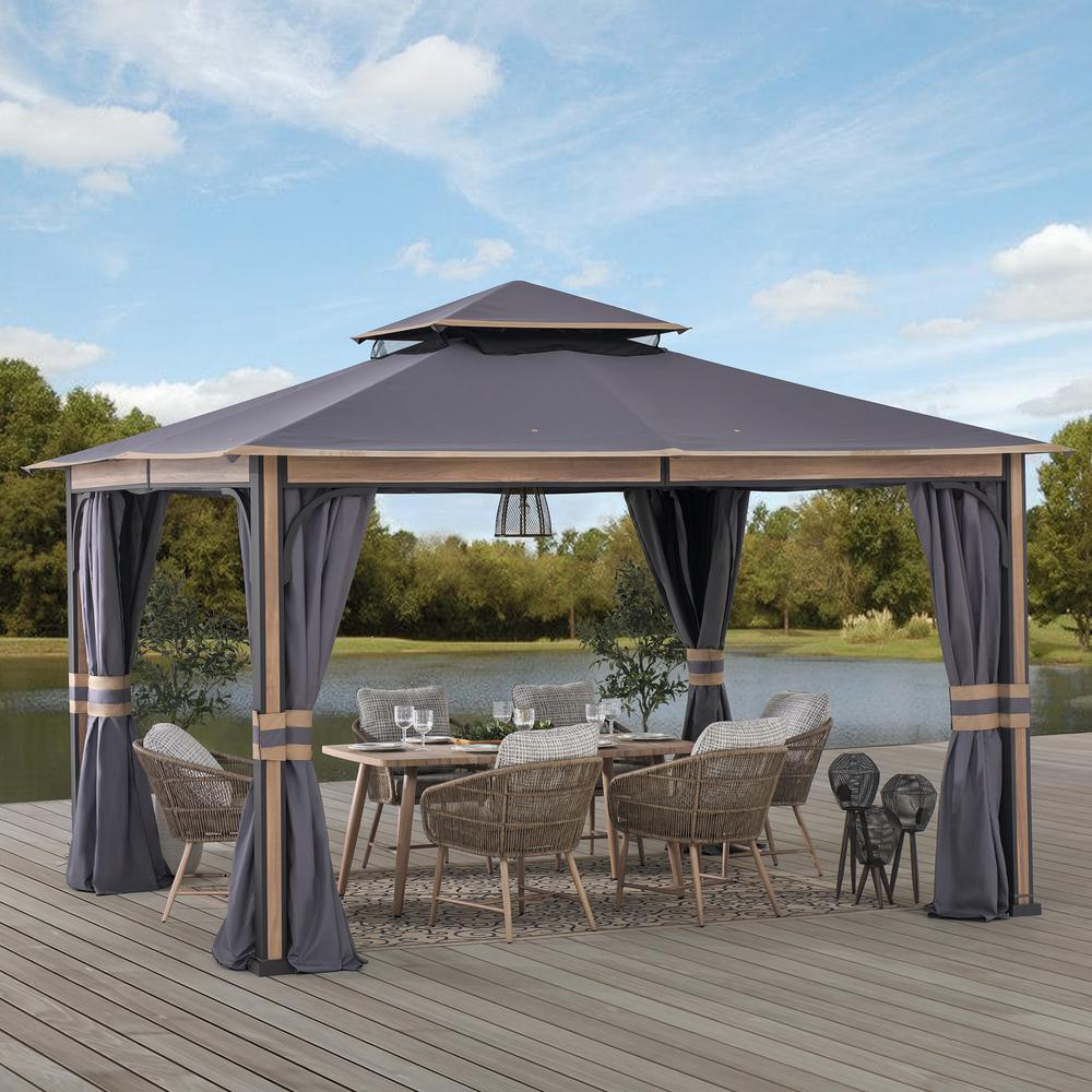 Howards Outdoor Patio Steel Frame 2-Tier Soft Top Gazebo