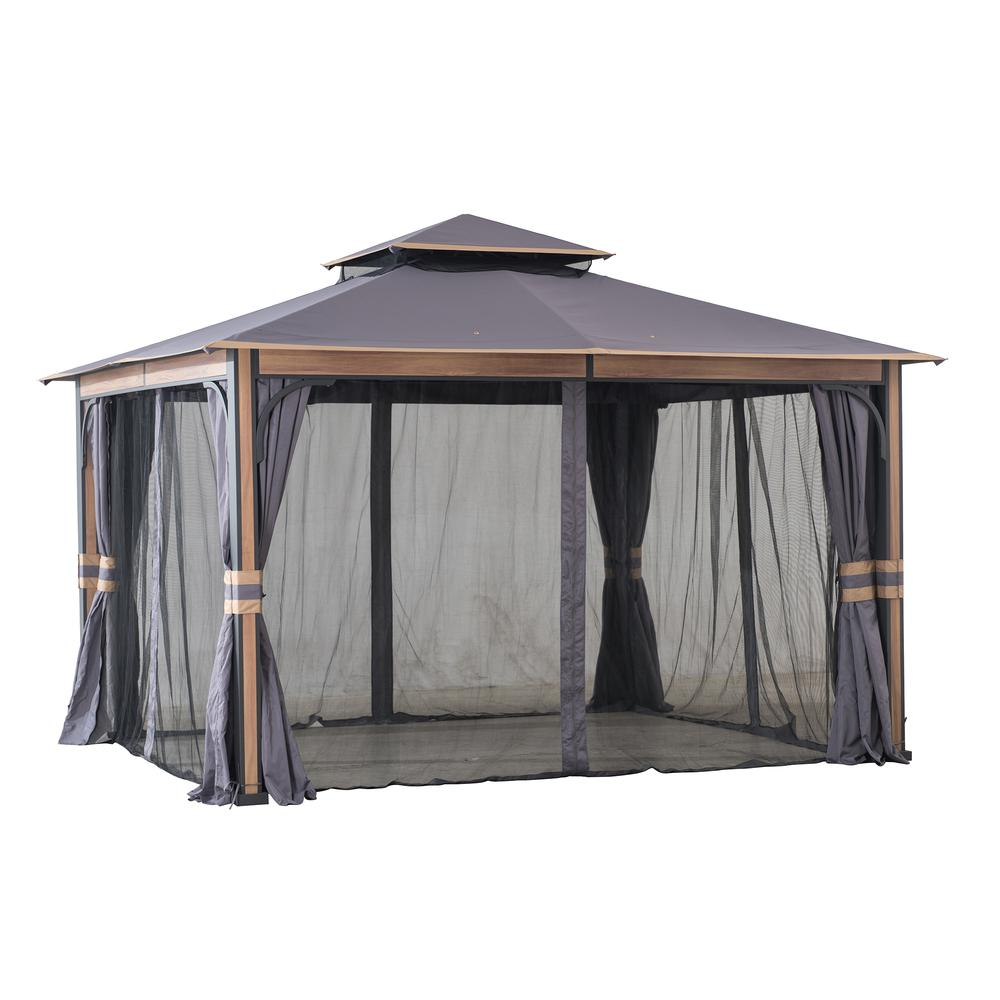 Howards Outdoor Patio Steel Frame 2-Tier Soft Top Gazebo