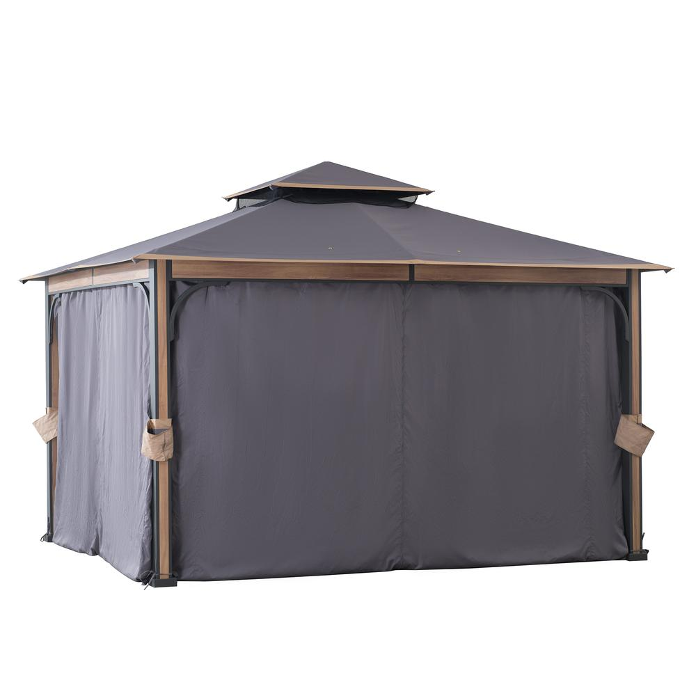 Howards Outdoor Patio Steel Frame 2-Tier Soft Top Gazebo