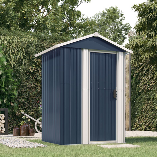 vidaXL Garden Shed Anthracite 49.6"x38.4"x69.7" Galvanized Steel