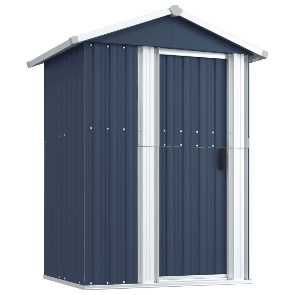 vidaXL Garden Shed Anthracite 49.6"x38.4"x69.7" Galvanized Steel