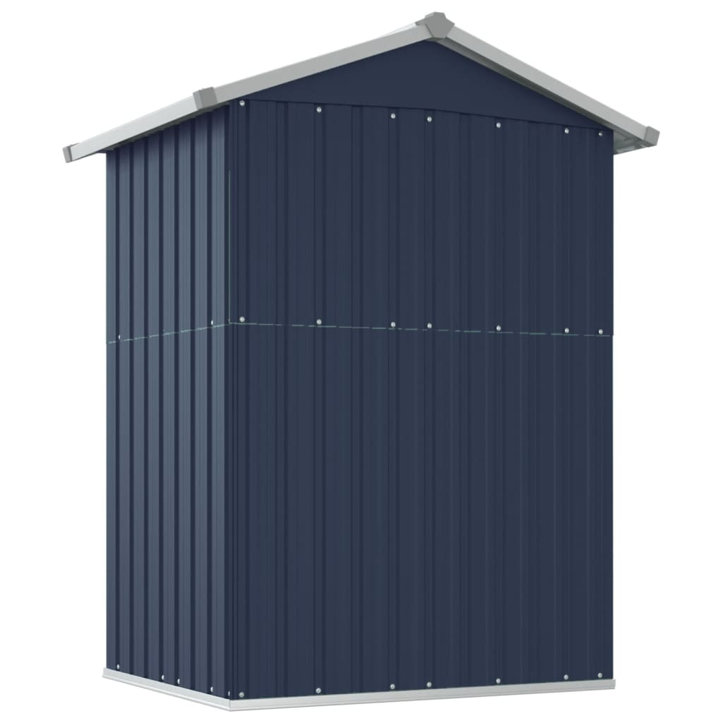 vidaXL Garden Shed Anthracite 49.6"x38.4"x69.7" Galvanized Steel