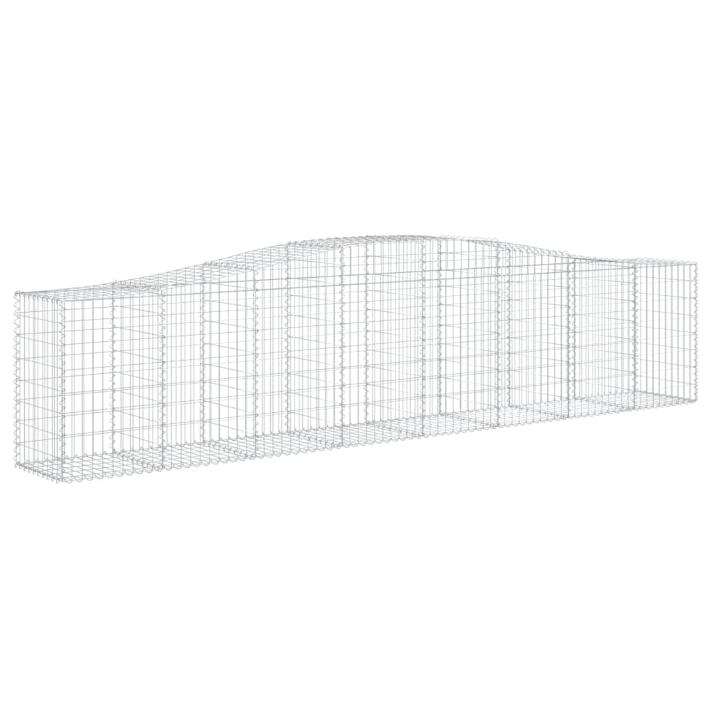 vidaXL Arched Gabion Basket 157.5"x19.7"x31.5"/39.4" Galvanized Iron