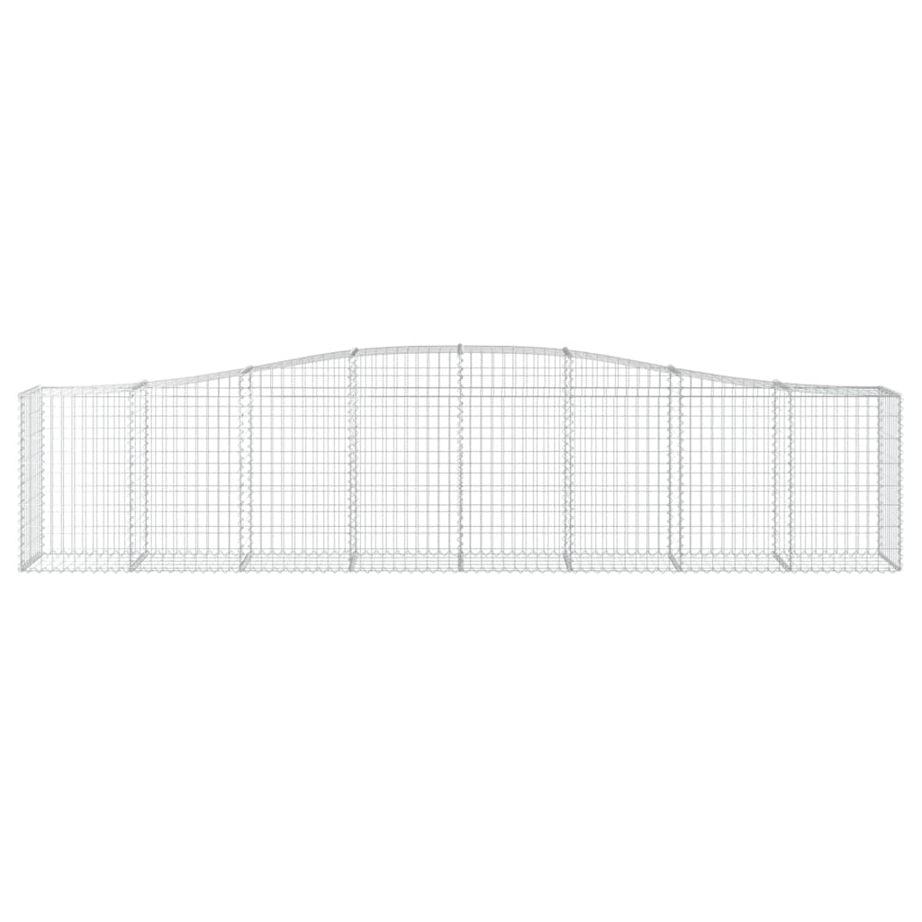 vidaXL Arched Gabion Basket 157.5"x19.7"x31.5"/39.4" Galvanized Iron