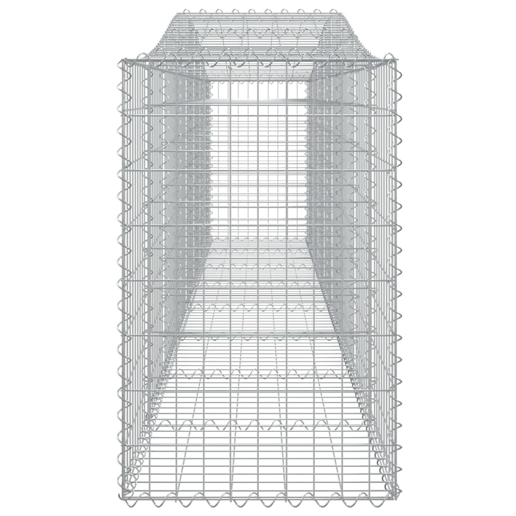 vidaXL Arched Gabion Basket 157.5"x19.7"x31.5"/39.4" Galvanized Iron