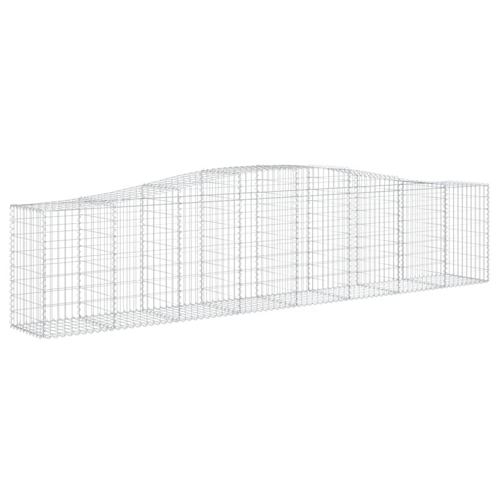 vidaXL Arched Gabion Baskets 3 pcs 157.5"x19.7"x31.5"/39.4" Galvanized Iron