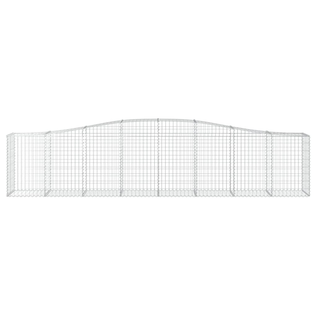 vidaXL Arched Gabion Baskets 3 pcs 157.5"x19.7"x31.5"/39.4" Galvanized Iron