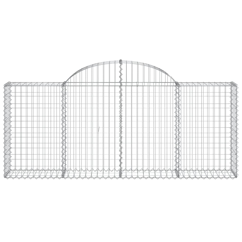 vidaXL Arched Gabion Baskets 3 pcs 78.7"x11.8"x31.5"/39.4" Galvanized Iron