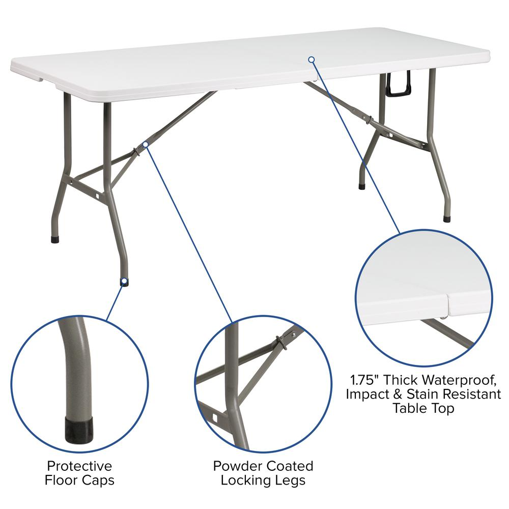 10'x10' Blue Canopy Tent with Wheeled Case and 6-Foot Bi-Fold Folding Table