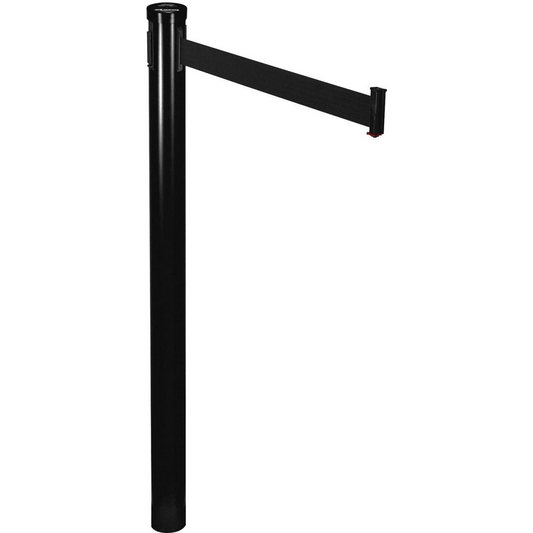 Tatco Adjusta-Tape Stanchion Post - Black 10 ft Post Black Tape - Black - 2 / Box