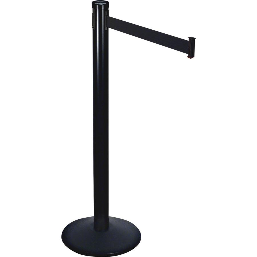 Tatco Adjusta-Tape Stanchion Post - Black 10 ft Post Black Tape - Black - 2 / Box