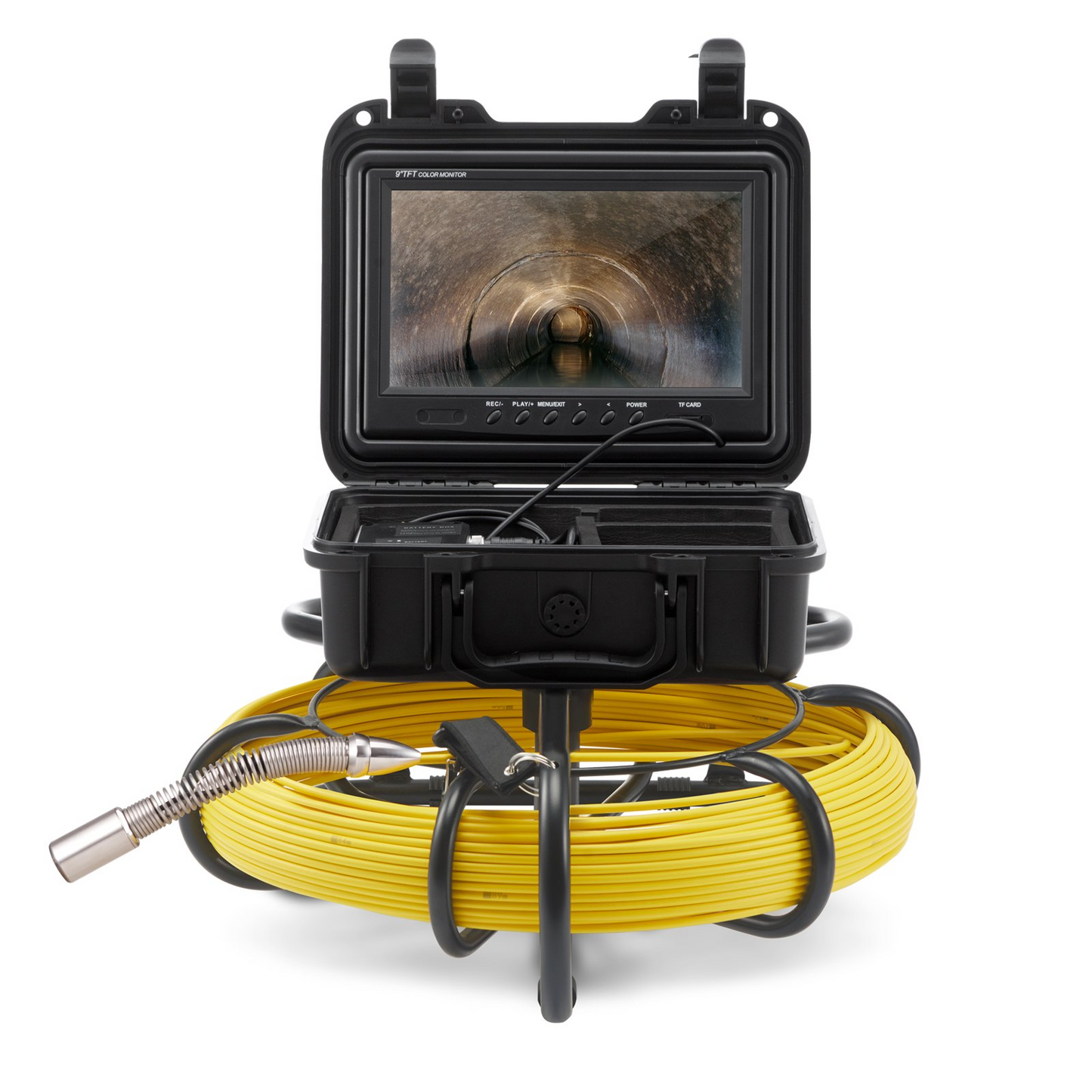 VEVOR Sewer Camera, 230 ft/70 m, 9" Screen Pipeline Inspection Camera with DVR Function, 12 Adjustable LEDs, 16 GB SD Card, Waterproof IP68 for Sewer Line, Home, Duct Drain Pipe Plumbing