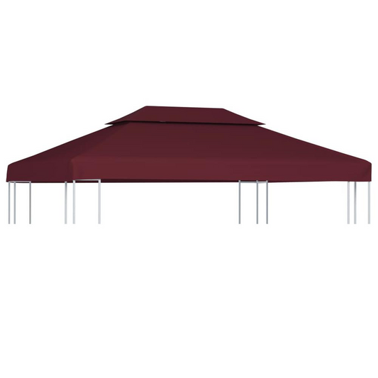 vidaXL 2-Tier Gazebo Top Cover 0.68lb/mÂ² 157.5"x118.1" Bordeaux, 44761