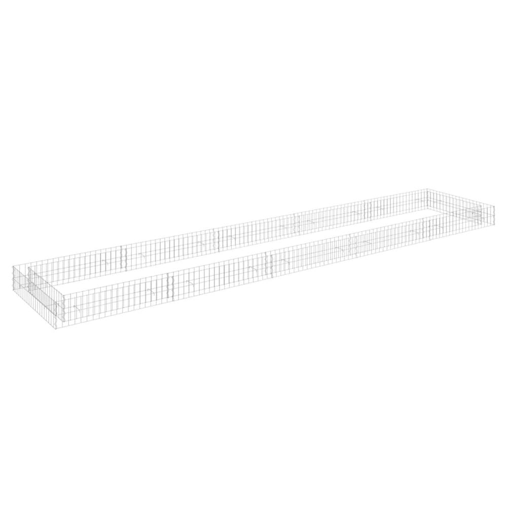 vidaXL Gabion Raised Bed Galvanized Steel 196.9"x39.4"x7.9"