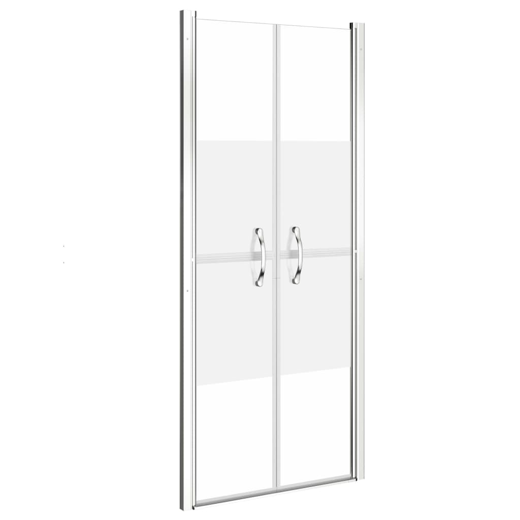 vidaXL Shower Door Half Frosted ESG 29.9"x74.8"