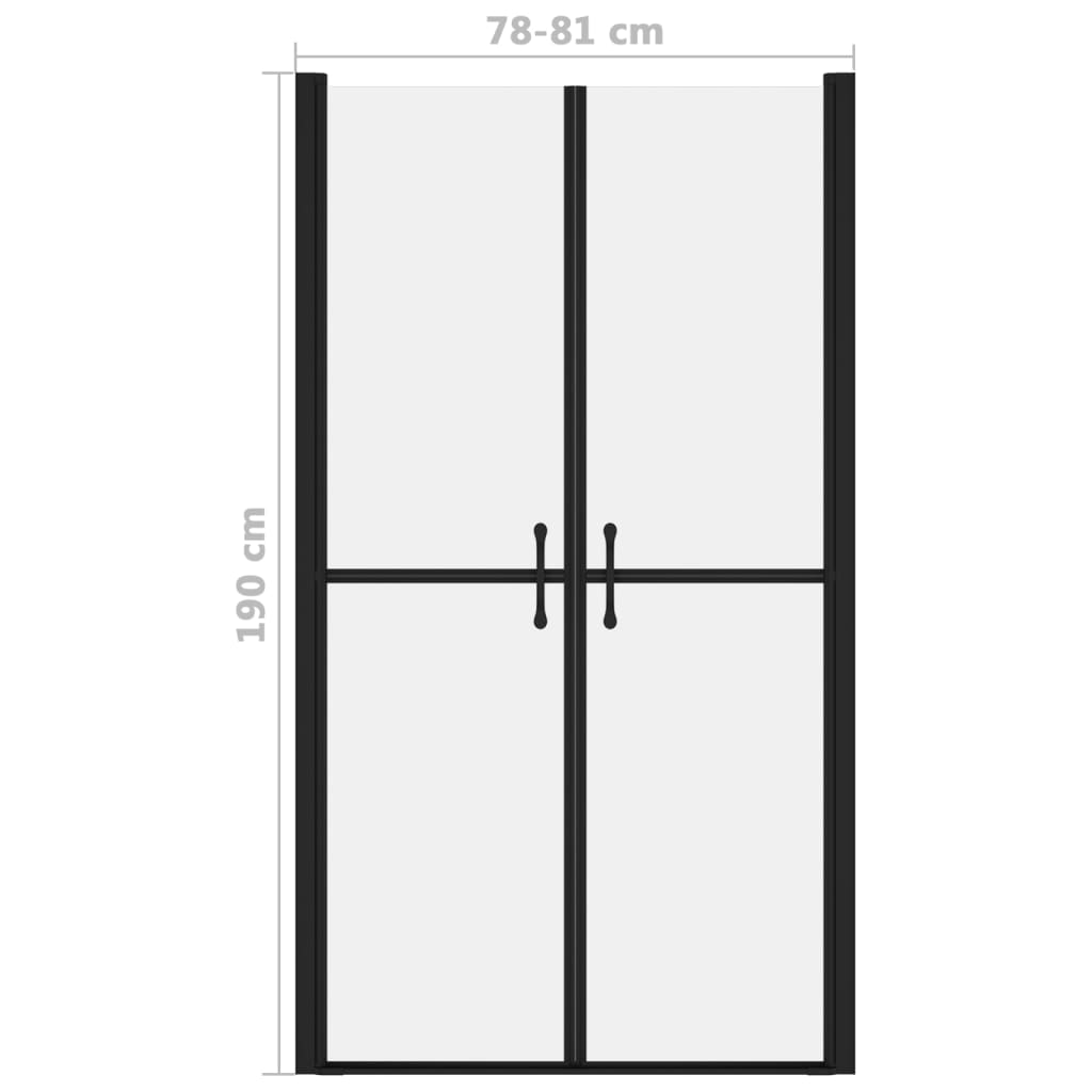 vidaXL Shower Door Frosted ESG (30.7"-31.9")x74.8"