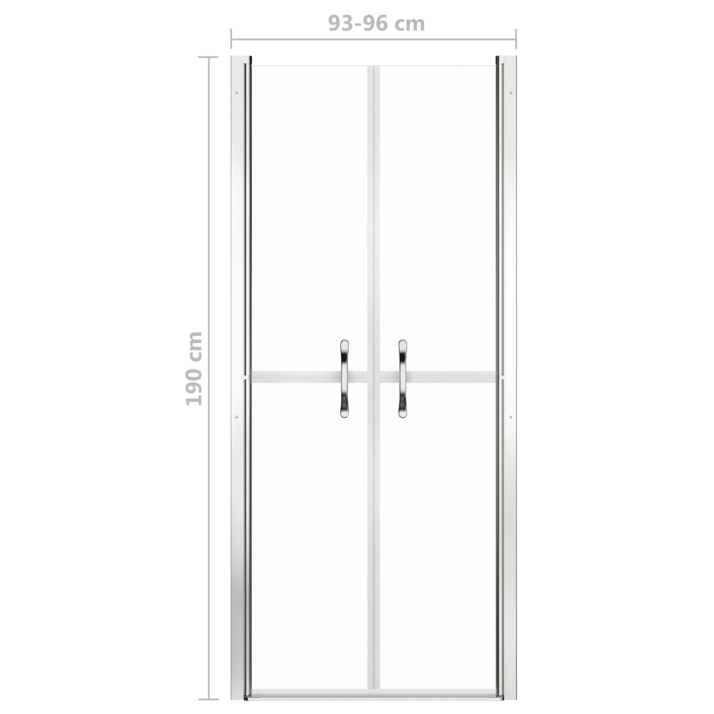 vidaXL Shower Door Clear ESG 37.8"x74.8"