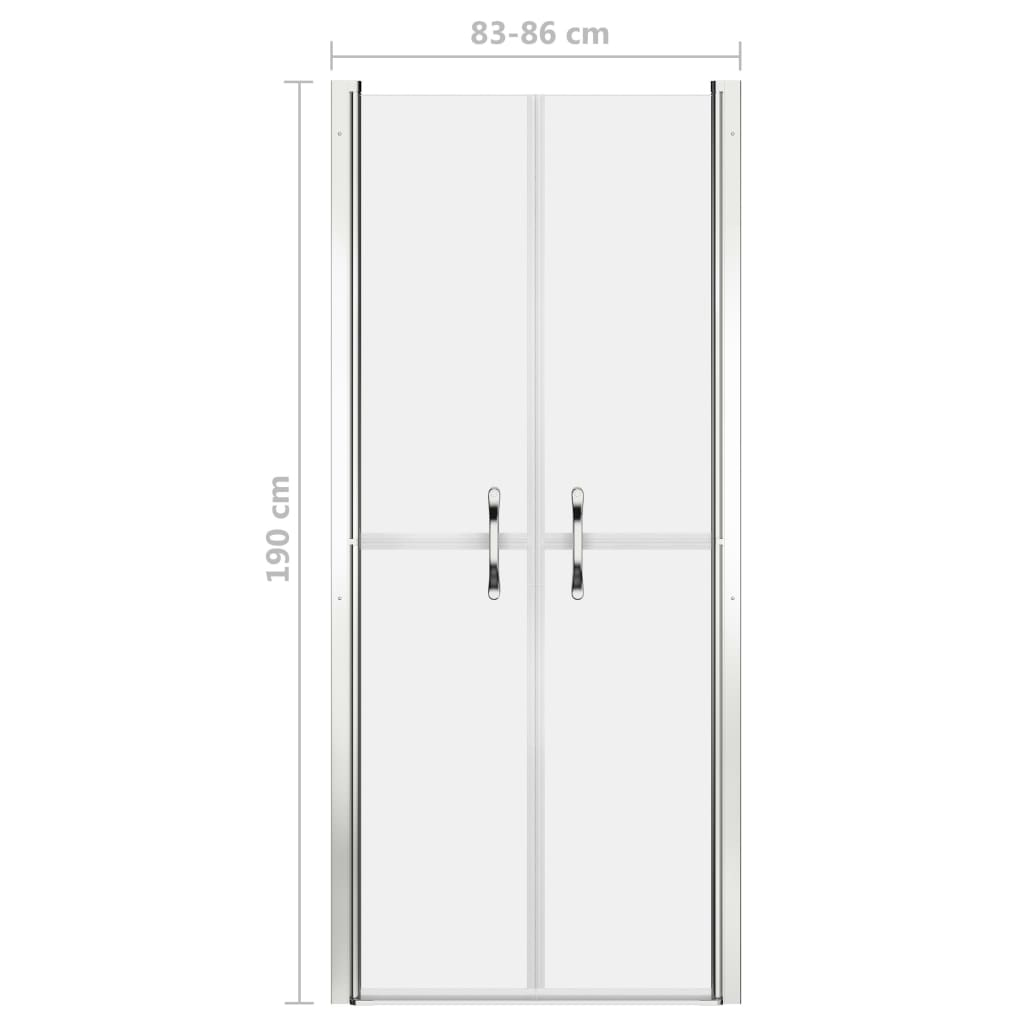 vidaXL Shower Door Frosted ESG 33.9"x74.8"