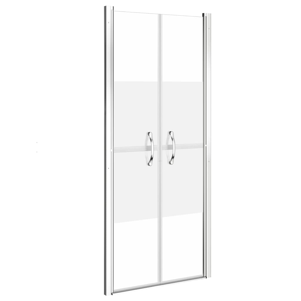 vidaXL Shower Door Half Frosted ESG 37.8"x74.8"