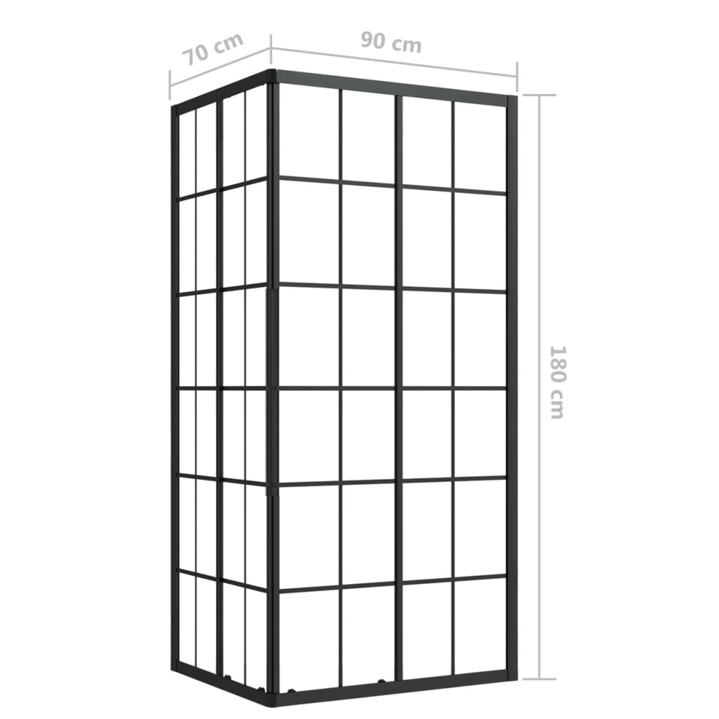 vidaXL Shower Cabin ESG 35.4"x27.6"x70.9"