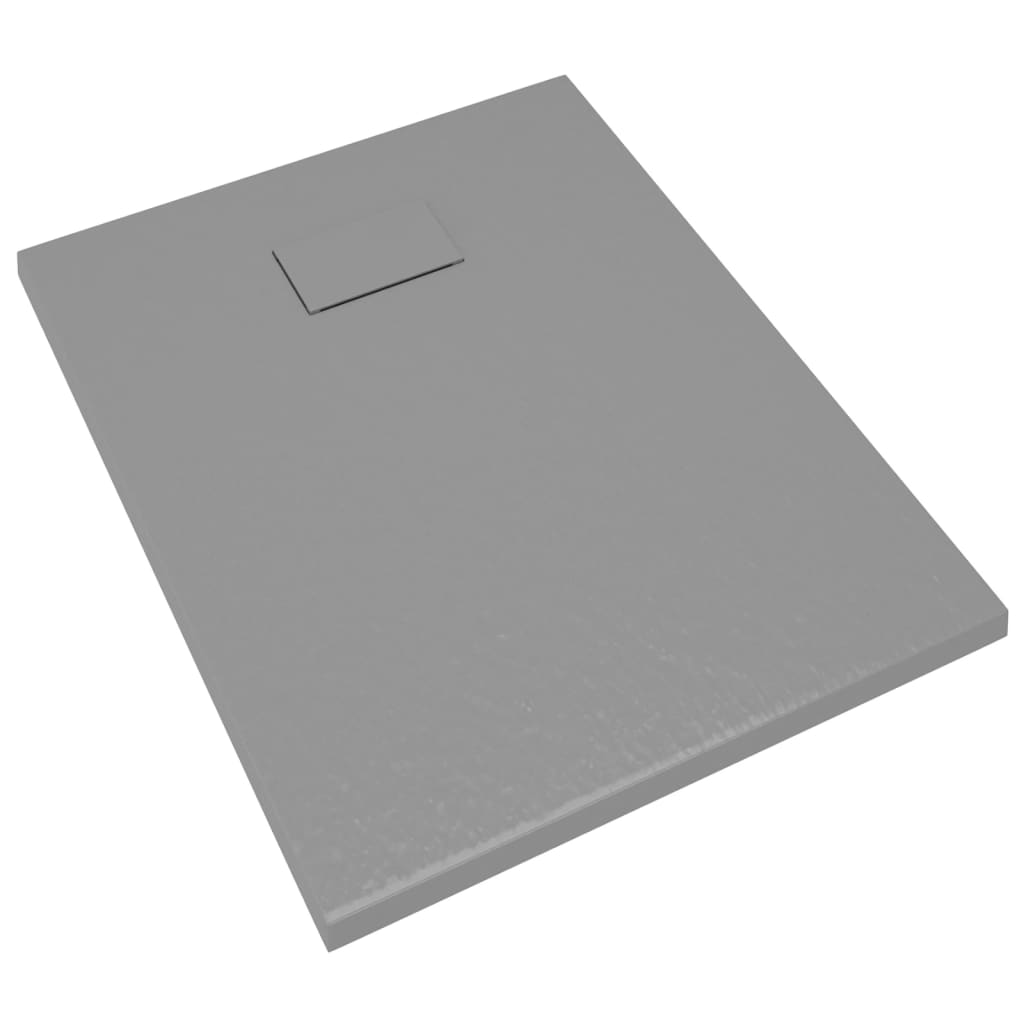 vidaXL Shower Base Tray SMC Gray 35.4"x27.6"