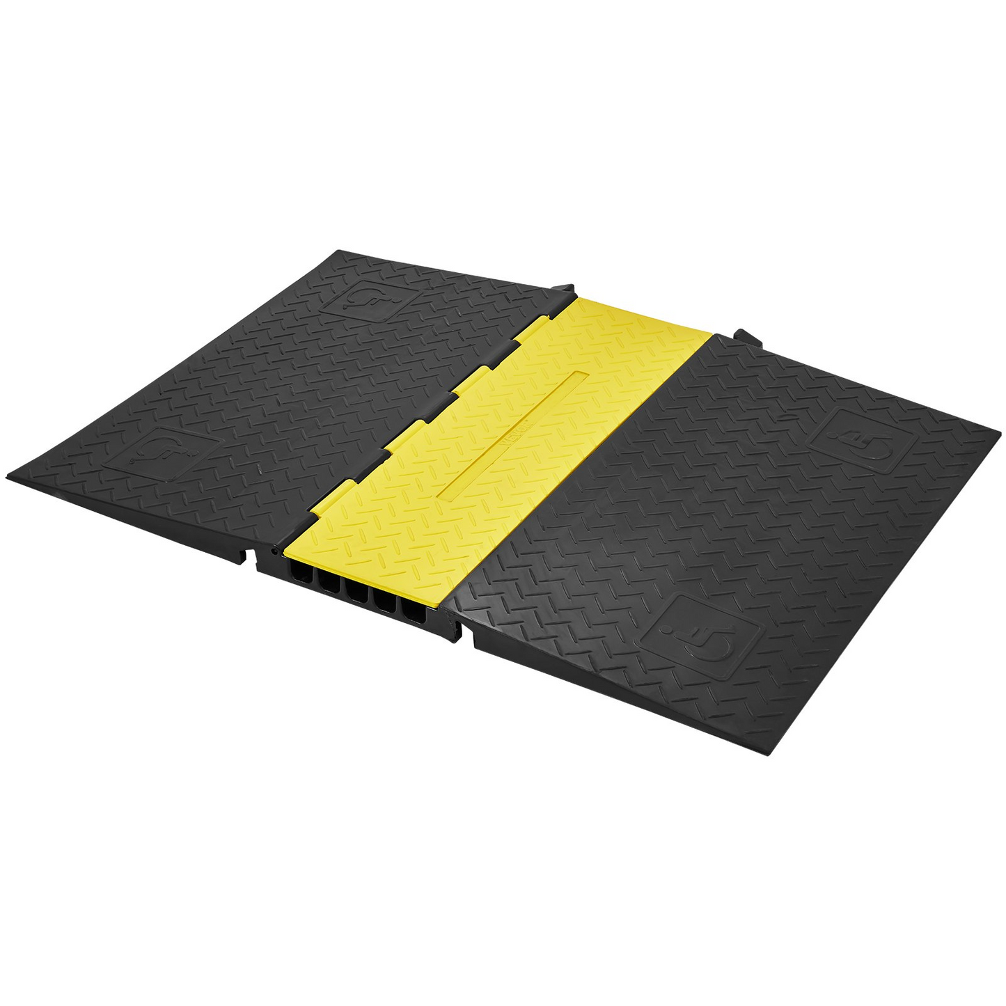 VEVOR 5Channel Cable Protector Ramp 22000lbs Load ADA Compliant Wire Cable Cover