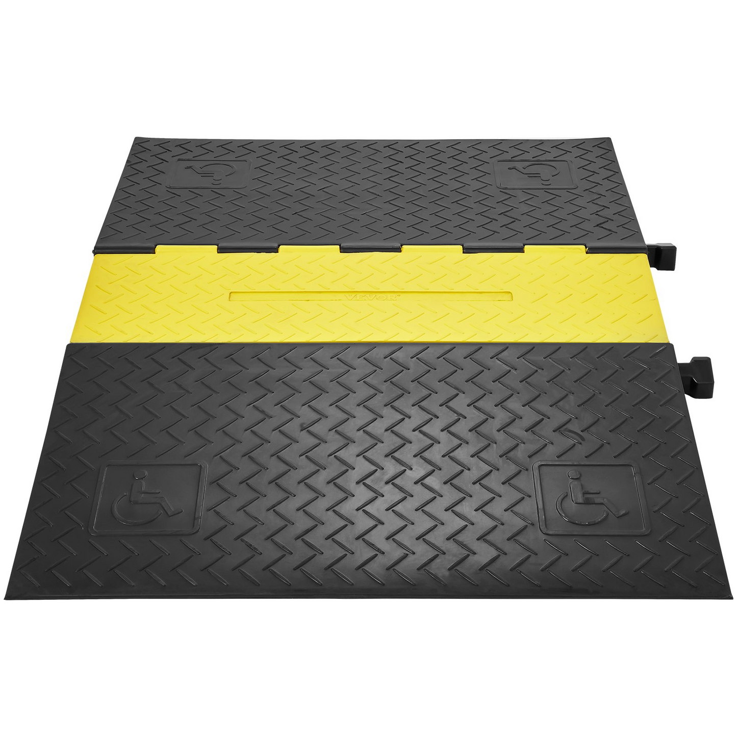 VEVOR 5Channel Cable Protector Ramp 22000lbs Load ADA Compliant Wire Cable Cover