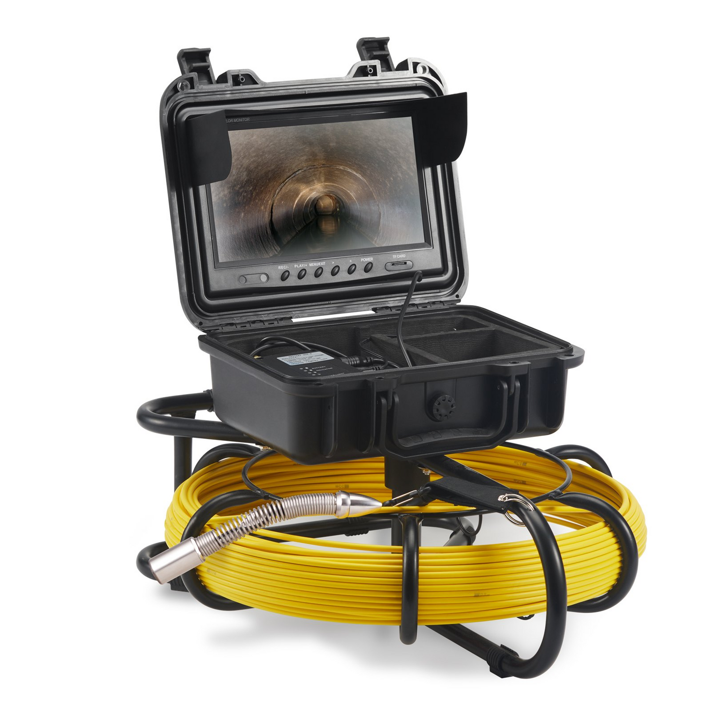 VEVOR Sewer Camera, 230 ft/70 m, 9" Screen Pipeline Inspection Camera with DVR Function, 12 Adjustable LEDs, 16 GB SD Card, Waterproof IP68 for Sewer Line, Home, Duct Drain Pipe Plumbing