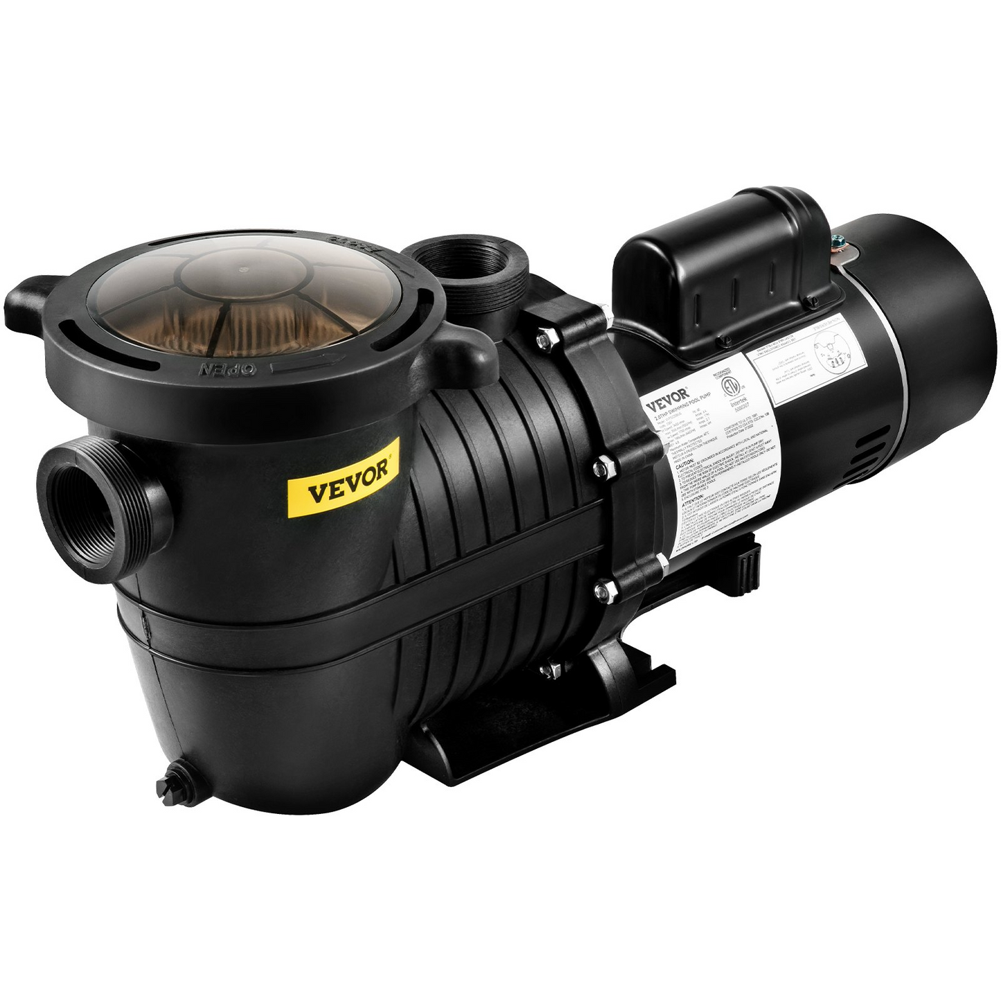 VEVOR Pool Pump 1.5HP 230V, Variable Dual Speed Pumps 1100W for Above Ground Pool, Powerful Self-priming Pump w/ Strainer Filter Basket, 5400 GPH Max. Flow, Energy Saving Swimming Pool Pump