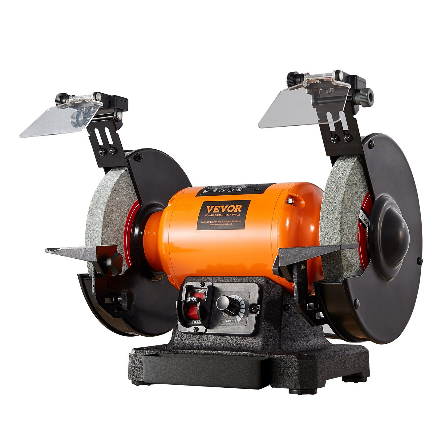 VEVOR Bench Grinder, 8 inch Variable Speed Bench Grinder with 5.0A Brushless Motor 1800-3795 RPM, Table Grinder with Cast-aluminum Tool Rest for Heavy Duty Sharpening Grinding Application