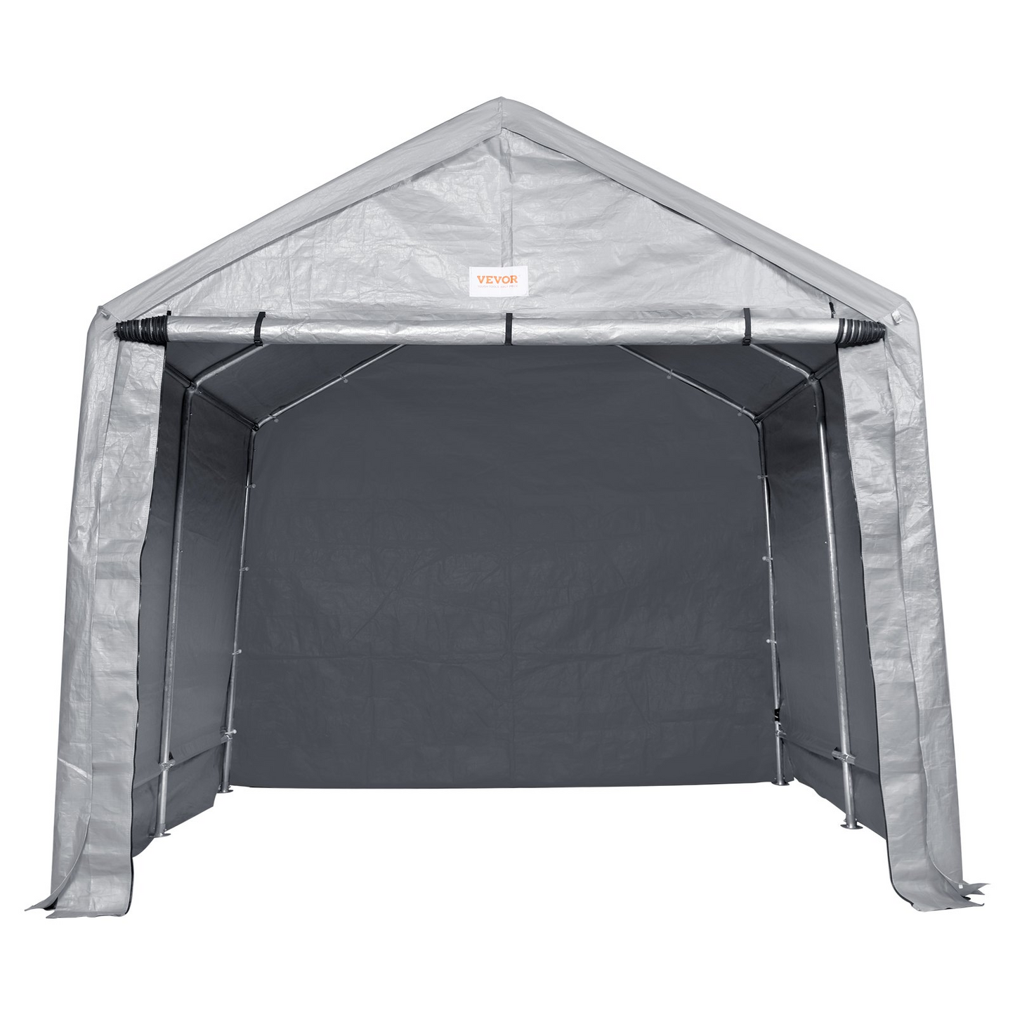 VEVOR Portable Shed Outdoor Storage Shelter, 7 x 12 x 7.36 ft Heavy Duty Instant Storage Tent Tarp Sheds with Roll-up Zipper Door and Ventilated Windows For Motorcycle, Bike, Garden Tools